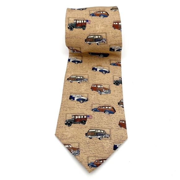 Vintage Tango Silk Americana Series Necktie American Woodies 1928-1961 Men’s Tie - Picture 3 of 13